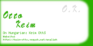 otto keim business card